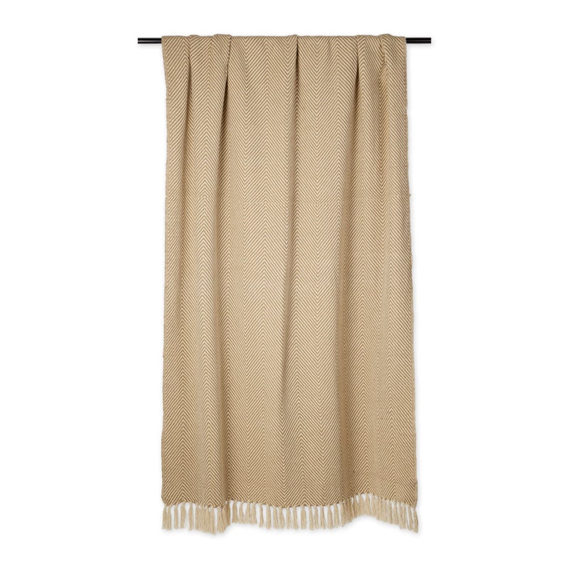 DII Rustic Farmhouse Cotton Chevron Blanket Throw with Fringe for Chair, Couch, Picnic, Camping, Beach, & Everyday Use, 50 x 60 - Urban Chevron Stone - Image 2